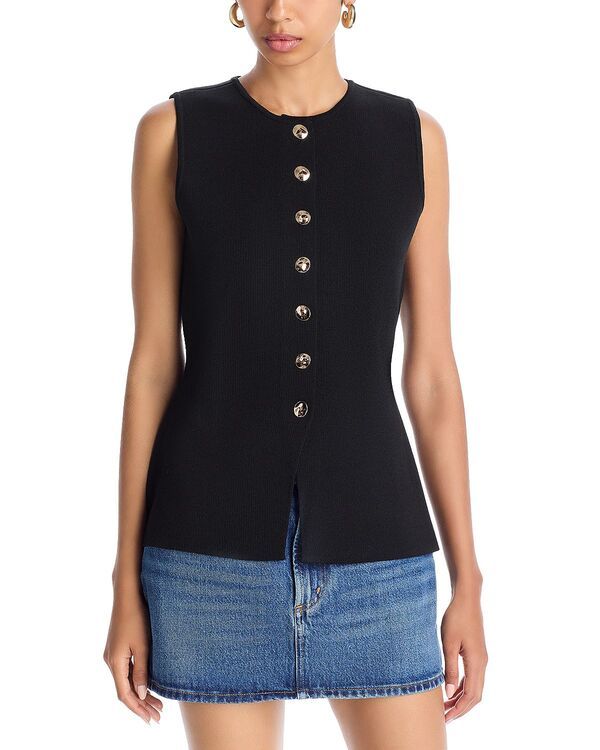 アクア レディース アウター ニット・セーター ノースリーブ AQUA Sleevelessweater Exclusive Black ブラック