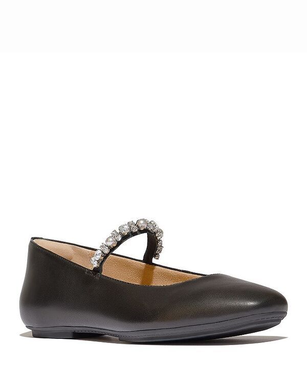 フィットフロップ レディース シューズ パンプス FitFlop Womens Delicato Embellished Flats Black ブラック