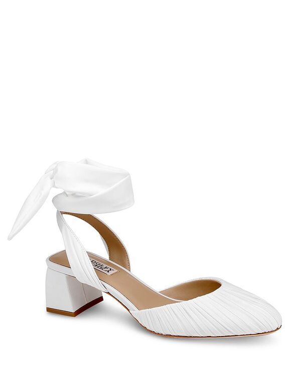 バッジェリーミシュカ レディース シューズ パンプス Badgley Mischka Womens Ofelia Pumps White Fabric ホワイト