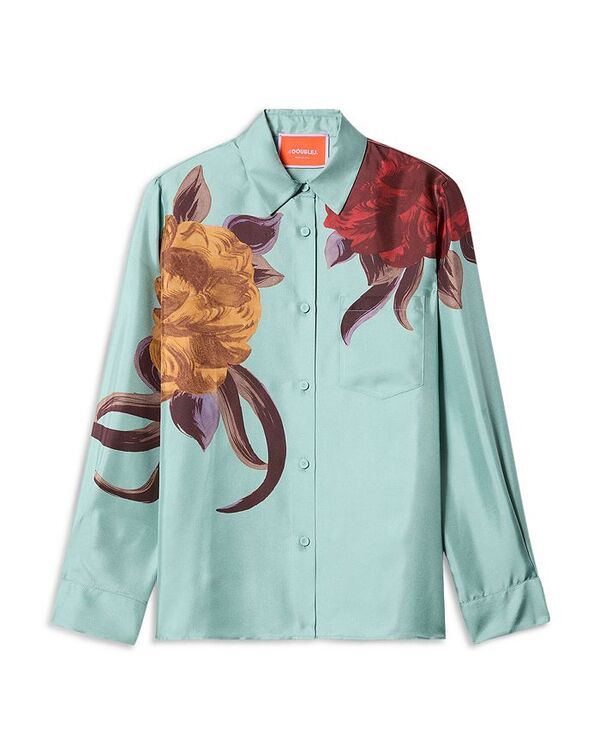 ラ・ダブル・ジェイ レディース トップス シャツ シルク La DoubleJ Silk Boy Shirt Peony Placee