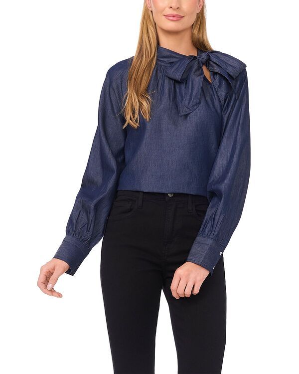 セセ レディース トップス シャツ CeCe Raglan Sleeve Big Bow Shirt Classic Navy ネイビー
