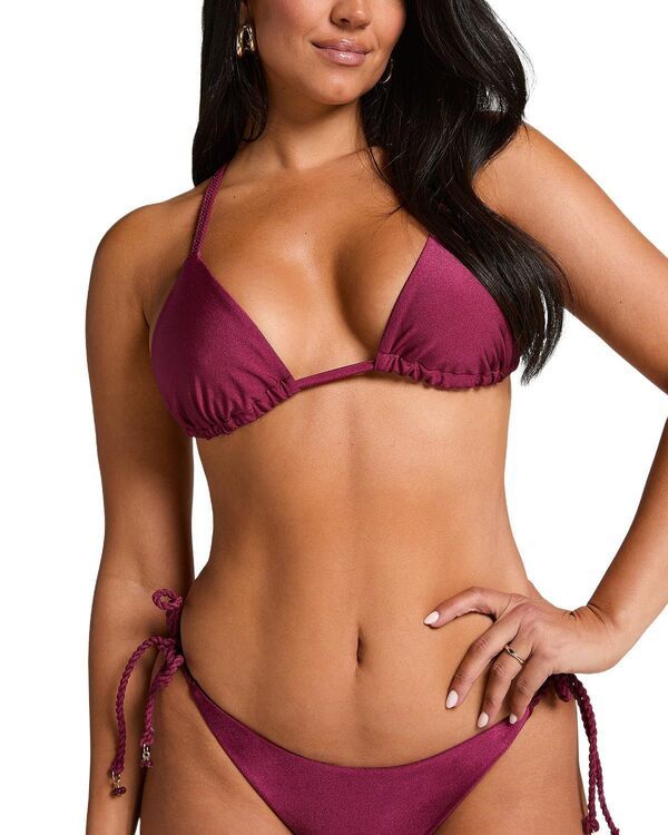 フンクミュラー レディース 水着 トップのみ Hunkemller Marrakech Triangle Bikini Top Beaujolais