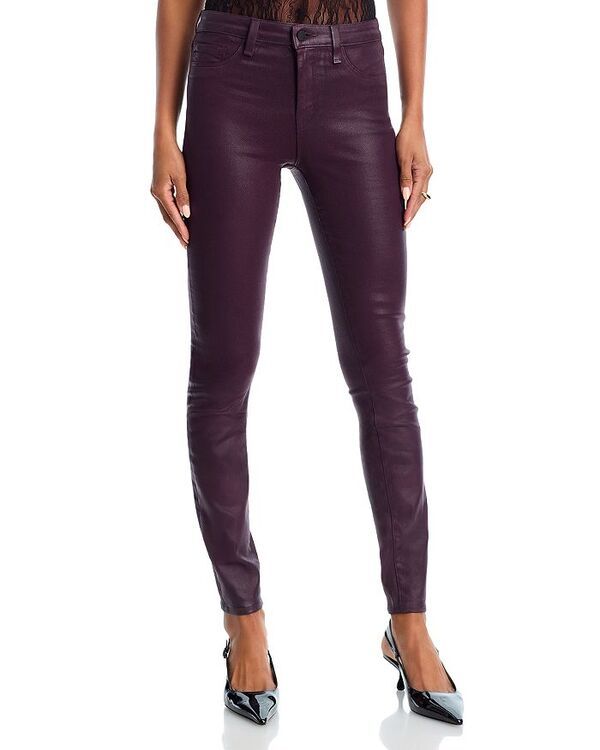 ラジャンス レディース ボトムス デニムパンツ コート ジーンズ LAGENCE Marguerite High Rise Coated Skinny Jeans in Dark Malbec Dark Malbec