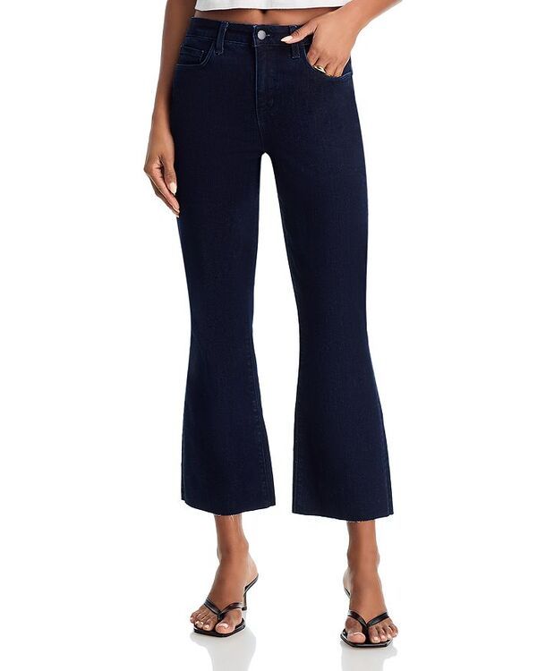 ラジャンス レディース ボトムス デニムパンツ クロップド ジーンズ LAGENCE Kendra Mid Rise Cropped Flare Jeans Ink Black Ink ブラック