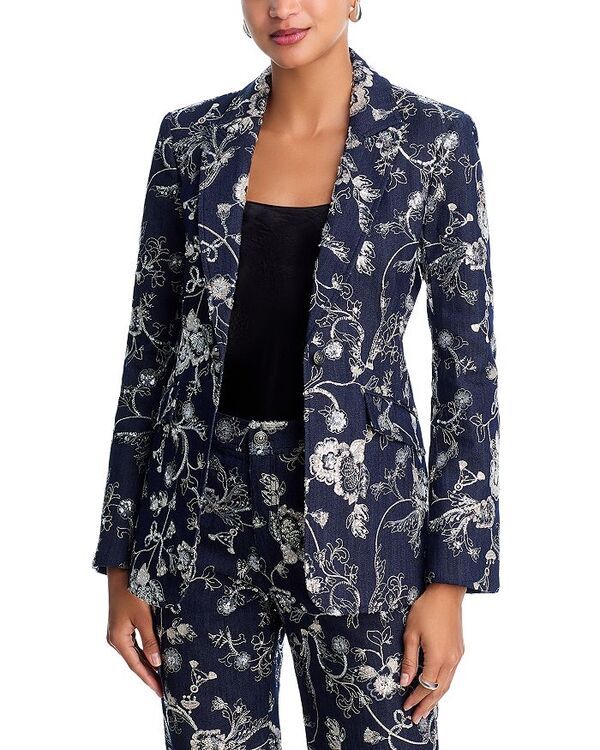 サンク セプト レディース アウター ジャケット・ブルゾン 刺繍 デニム ブレザー Cinq Sept Garden Embroideredenim Cheyenne Blazer Indigo Multi インディゴ