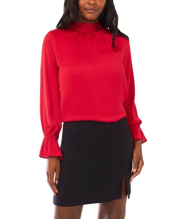 ワンステイト レディース トップス シャツ オープンバック ブラウス 1STATE Open Back Bell Sleeve Blouse Ruby Red レッド