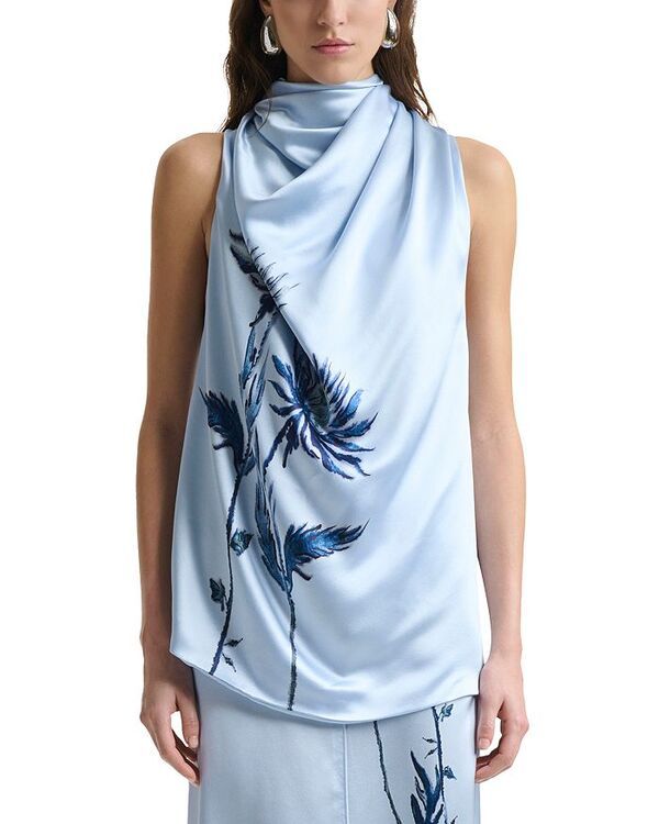 アルチュザラ レディース トップス シャツ シルク Altuzarra Sleary Silk Top Danube Shibori Flower
