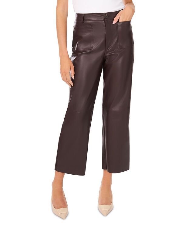 ヴィンスカムート レディース ボトムス カジュアルパンツ ワイドレッグ レザー フェイクレザー VINCE CAMUTO Wide Leg Faux Leather Pants Chocolate チョコレート