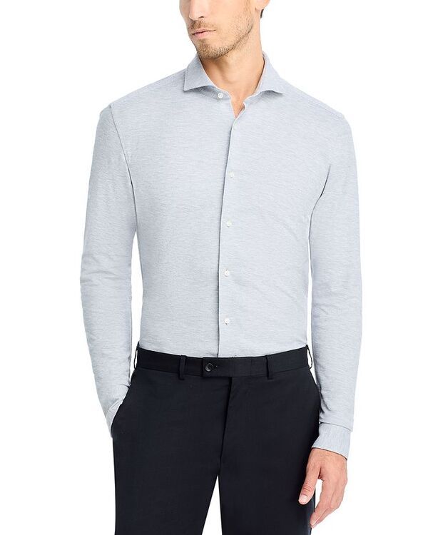 ボス レディース トップス シャツ スリムフィット ボタンダウン BOSS Hank Performance Slim Fit Casual Button Down Shirt Light Pastel Grey グレー
