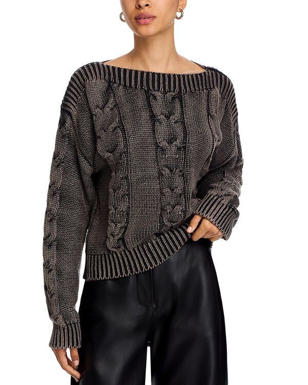 スティーブ マデン レディース アウター ニット・セーター STEVE MADDEN Debbi Cable Knit Sweater Black Multi ブラック