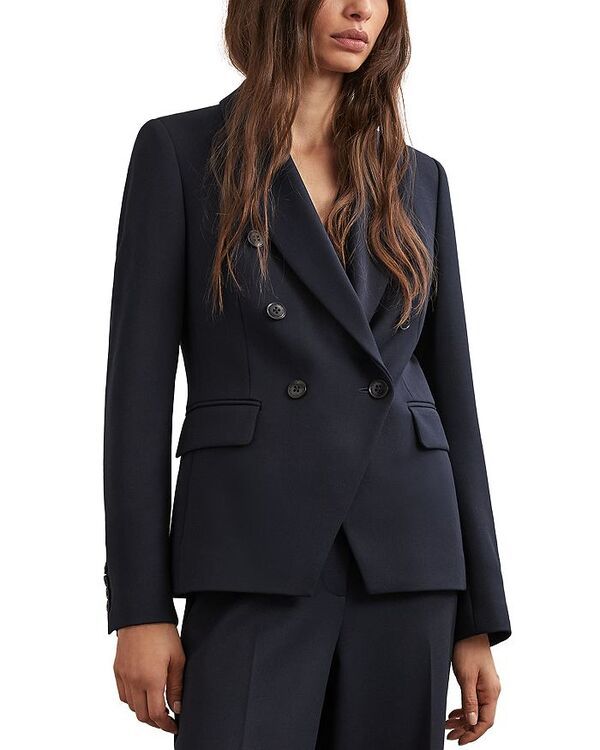 レイス レディース アウター ジャケット・ブルゾン ブレザー REISS Double Breasted Blazer Navy ネイビー