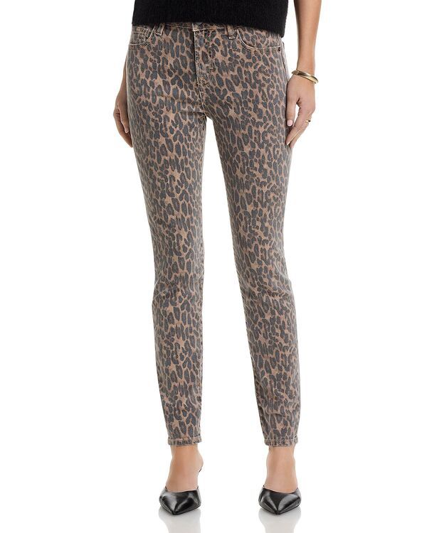 アクア レディース ボトムス デニムパンツ ジーンズ AQUA Leopard High Rise Skinny Jeans Exclusive Brown Cheetah ブラウン