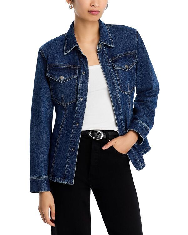 スティーブ マデン レディース アウター ジャケット・ブルゾン デニム STEVE MADDEN Parc Denim Snap Front Jacket Midnight Blue ブルー
