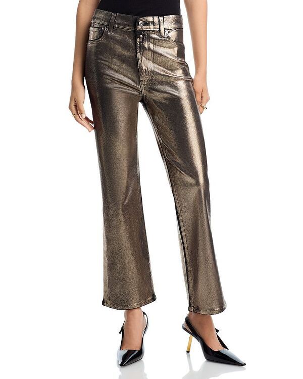 フレーム レディース ボトムス デニムパンツ トール コート ブーツ ジーンズ FRAME The Reboot High Rise Crop Metallicoated Jeans in Champagne シャンパン