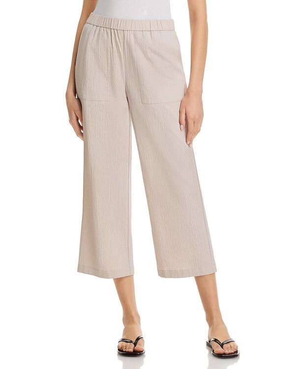 エイリーンフィッシャー レディース ボトムス カジュアルパンツ アンクル ジャージー Eileen Fisher Stretch Jersey High Waisted Tapered Ankle Pants Chalk チョーク