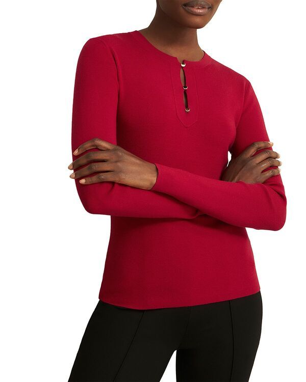 ホッブスロンドン レディース アウター ニット・セーター クルーネック HOBBS LONDON Hayden Fitted Crewneck Sweater Pomegranate