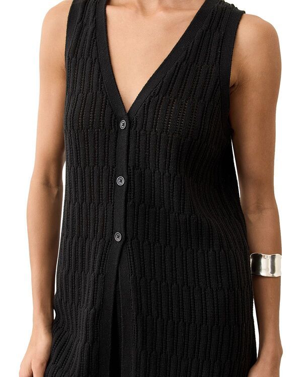 マリーン レイヤー レディース アウター ニット・セーター ベスト Marine Layeray Sweater Vest Black ブラック