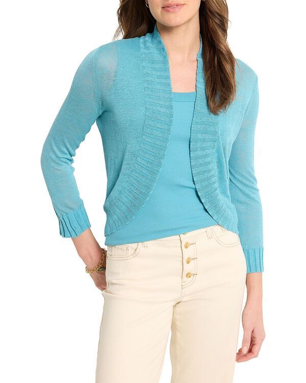 ニックプラスゾーイ レディース アウター カーディガン セーター リネン NICZOE Bolero Linen Blend Cardigan Sweateriveria