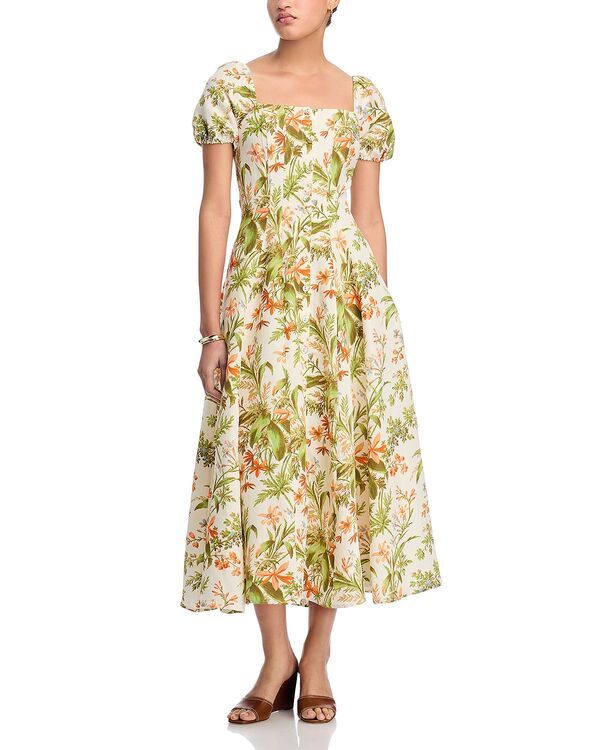 ペイジ レディース トップス ワンピース シルク リネン PAIGE Lindi Silk and Linen Dress Oyster White Multi ホワイト