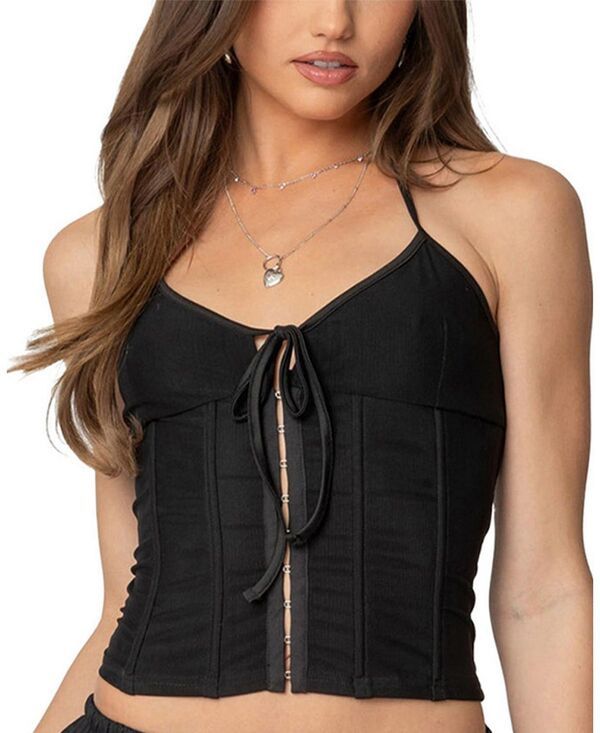 アディクテッド レディース トップス シャツ ホルター Edikted Ryanne Halter Corset Black ブラック 14,541円