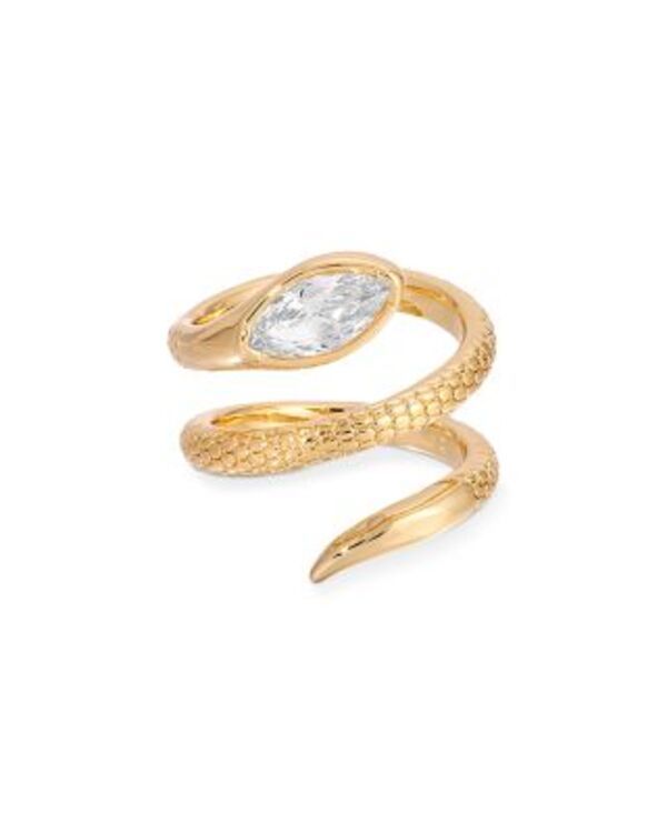 エティカ レディース アクセサリー リング Ettika Marquise Cubic Zirconia Coiled Snake Ring in 18K Gold Plated Gold ゴールド