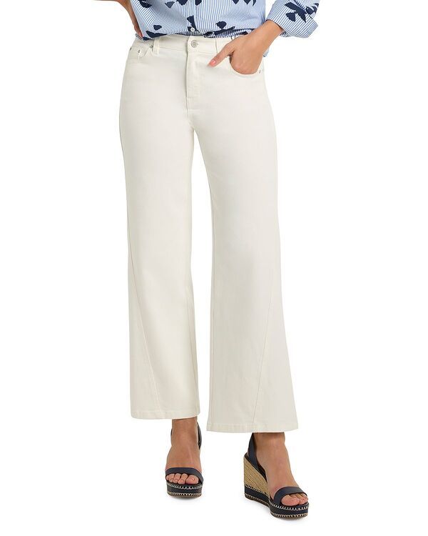 ニックプラスゾーイ レディース ボトムス デニムパンツ ワイドレッグ ジーンズ NICZOE Wide Leg Weekend Jeans in Paper White ホワイト