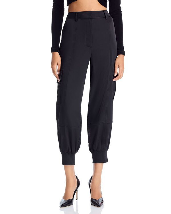 アクア レディース ボトムス カジュアルパンツ サテン AQUA Satin Jogger Pants Exclusive Black ブラック 15,386円