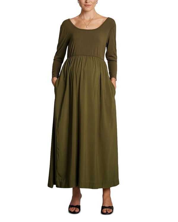 ノム レディース トップス ワンピース Nomaternity Maeve Maternity Dress Moss