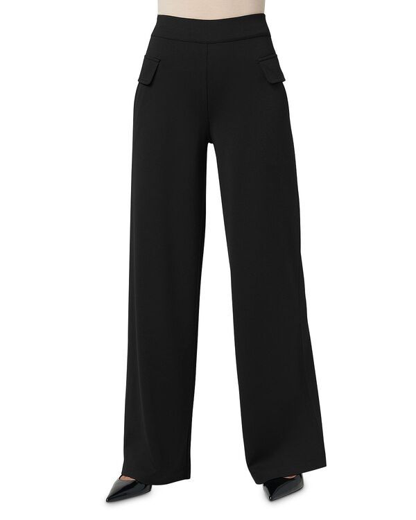 ヒュー レディース ボトムス カジュアルパンツ ワイドレッグ HUE Wide Leg Pants Black ブラック