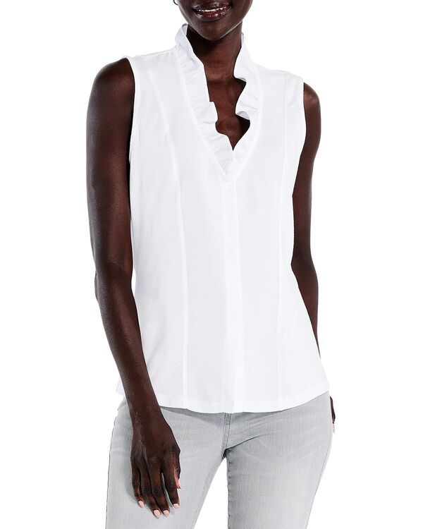 ニックプラスゾーイ レディース トップス タンクトップ フリル NICZOE Ruffled Around Tank Paper White ホワイト
