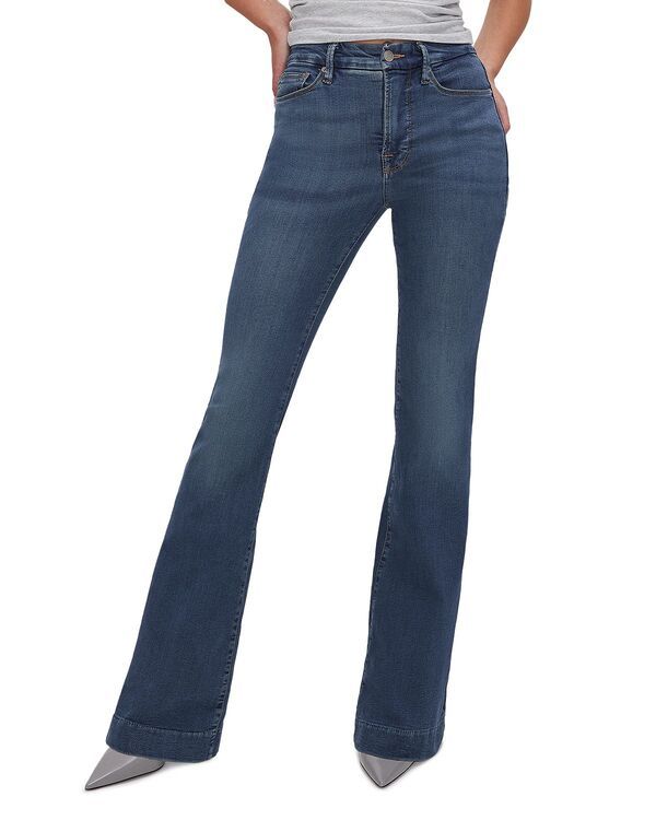 グッドアメリカン レディース ボトムス デニムパンツ ジーンズ Good American Good Legs High Rise Flare Jeans in B004 Blue 004 ブルー