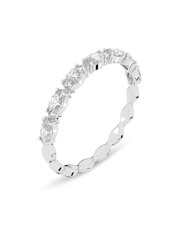 スワロフスキー レディース アクセサリー リング Swarovski Vittore Marquise Cut Stack Ring in Rhodium Plated Silver シルバー