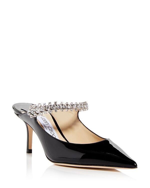 ジミーチュー レディース シューズ サンダル ヒール Jimmy Choo Womens Bing 65 Embellished Higheel Mules Black ブラック