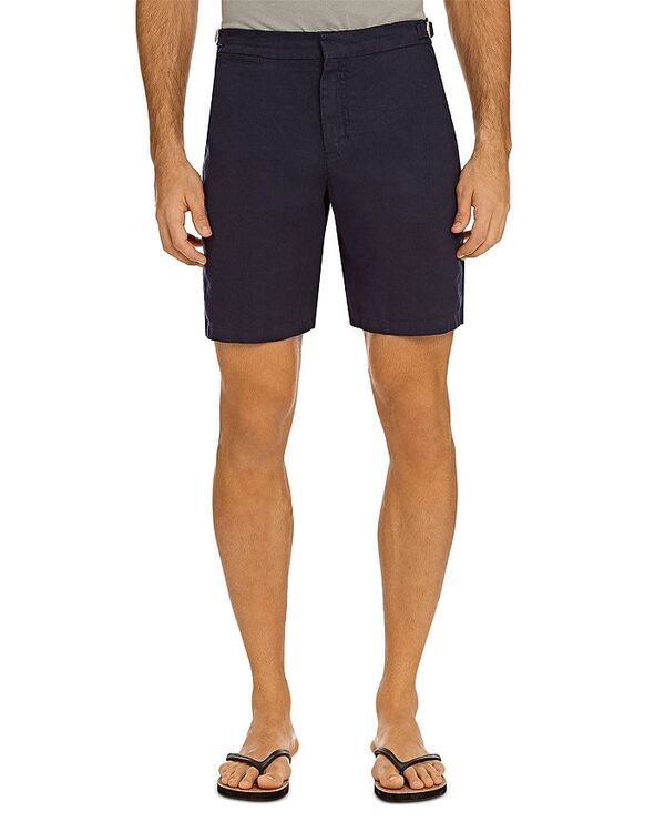 オールバー ブラウン メンズ ボトムス ハーフパンツ・ショーツ ショートパンツ リネン Orlebar Brown Norwich Linen Tailored Fit Shorts Navy ネイビー