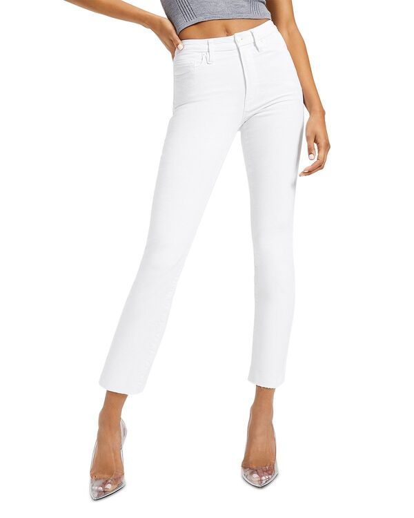 グッドアメリカン レディース ボトムス デニムパンツ ジーンズ Good American Good High Rise Straight Raw Hem Jeans in W037