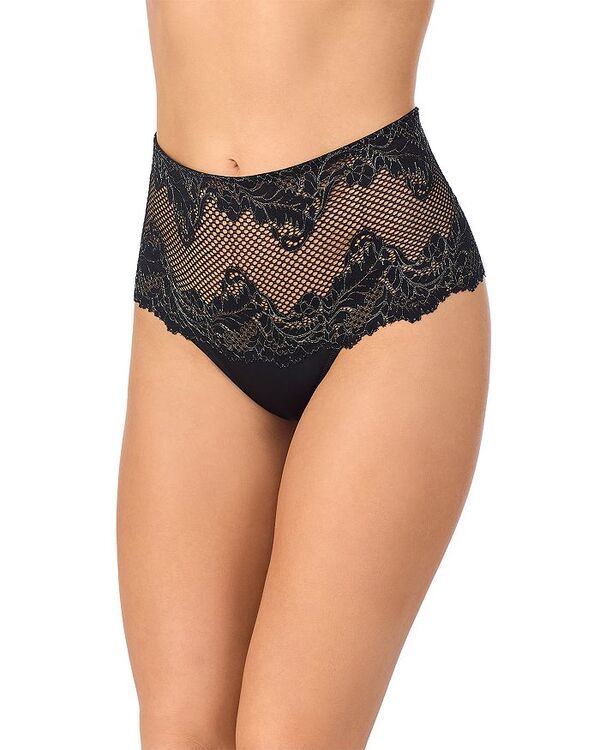 レミストレディース アンダーウェア パンツ ハイウエスト レース Le Mystre Lace Allure High Waisthong Black Lurex ブラック