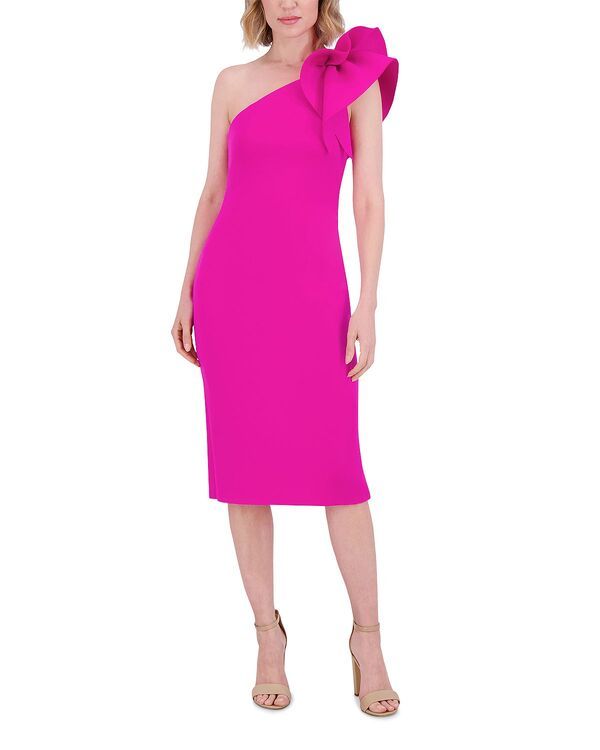 エリザジェイ レディース トップス ワンピース ワンショルダー Eliza J OneShoulder Dress Fuchsia フューシャ