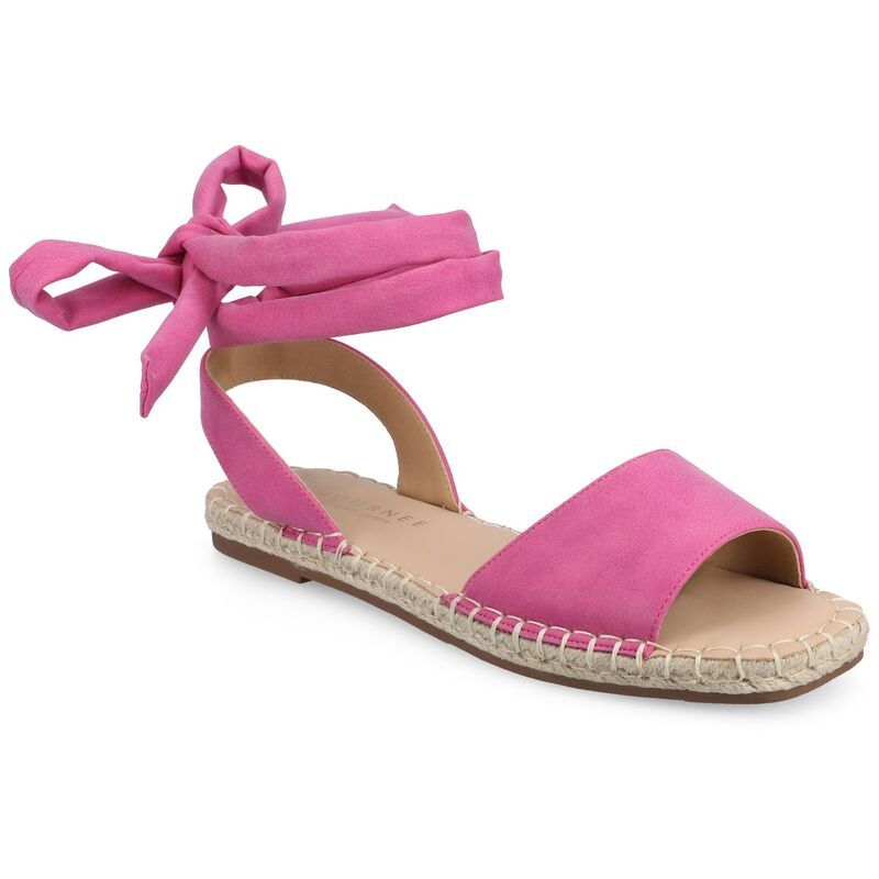ジャーニー レディース シューズ サンダル Journeemelie Medium Wide Width Woven Espadrille Womens Flat Sandals Hot Pink ピンク