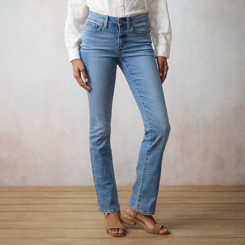 LC Lauren Conrad レディース ボトムス デニムパンツ ブーツカット ブーツ ジーンズ Womens LC Lauren Conrad Feel Good Mid Rise Barely Bootcut Jeans Pierre Wash