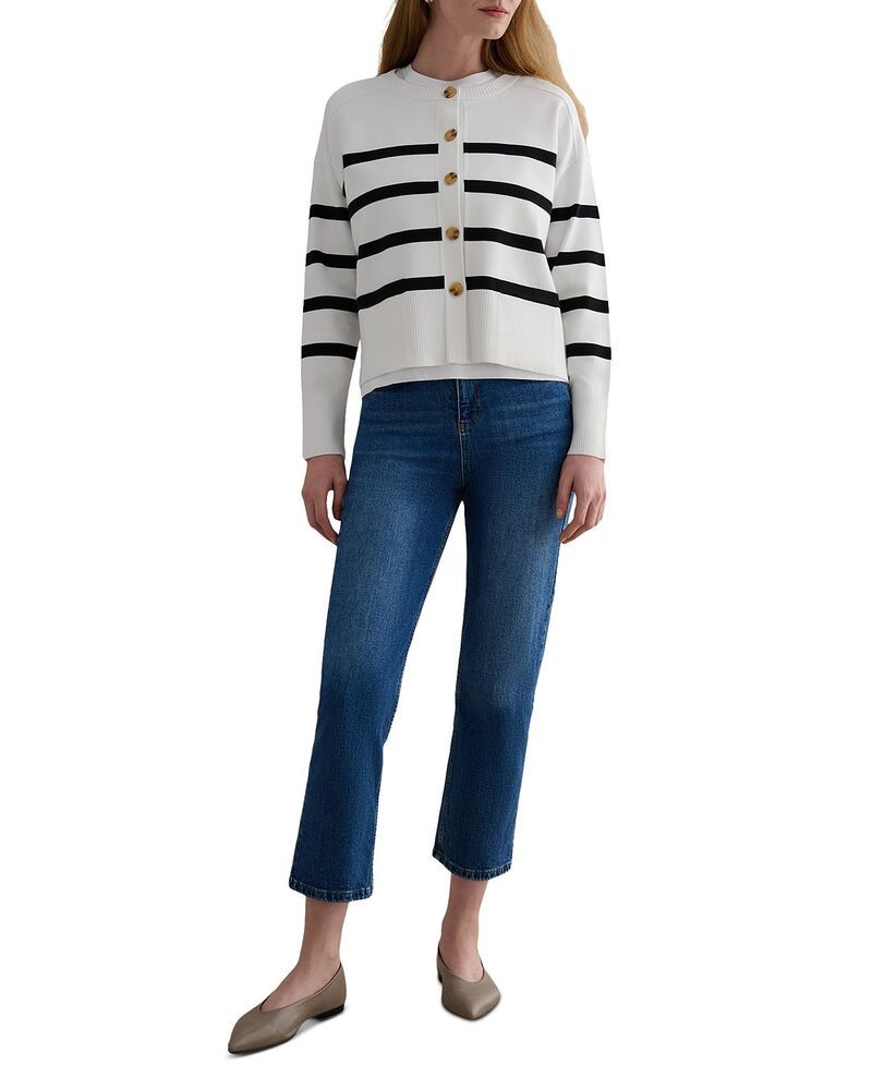 ホッブスロンドン レディース アウター カーディガン HOBBS LONDON Megan Cardigan Ivory Navy アイボリー