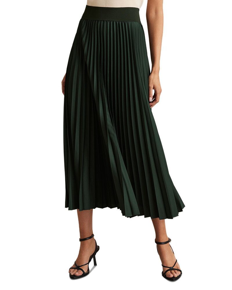 レイス レディース ボトムスカート プリーツ REISSeren Pleated Skirt Dark Green グリーン