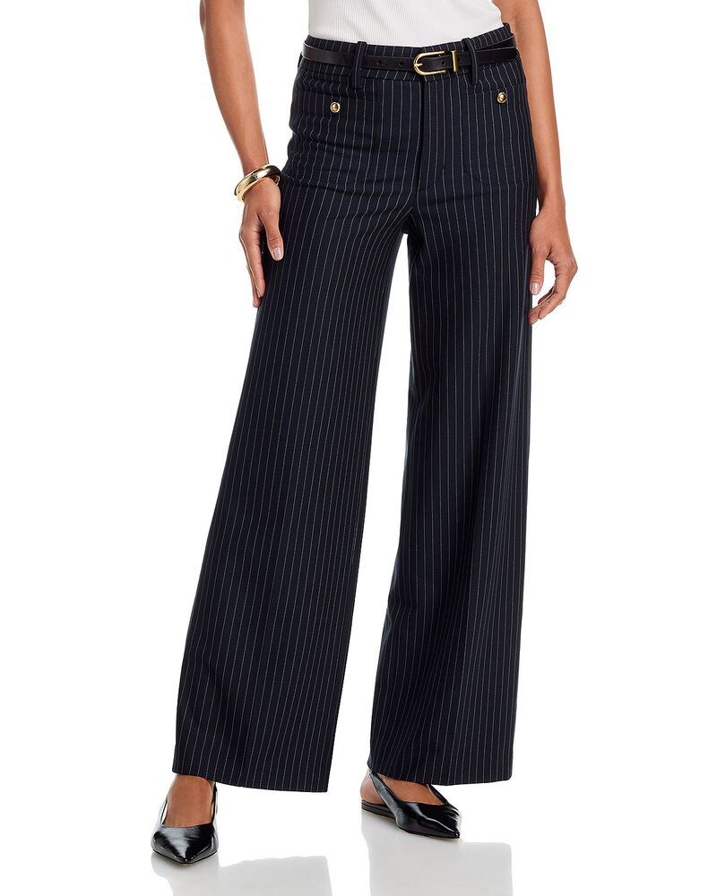 フレーム レディース ボトムス カジュアルパンツ FRAME The Slim Palazzo Pants Navy Pinstripe ネイビー