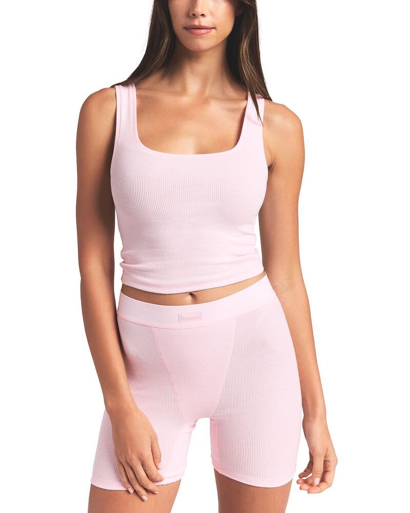 スキムズ レディース トップス タンクトップ コットン SKIMS Cotton Rib Tank Top Cherry Blossom