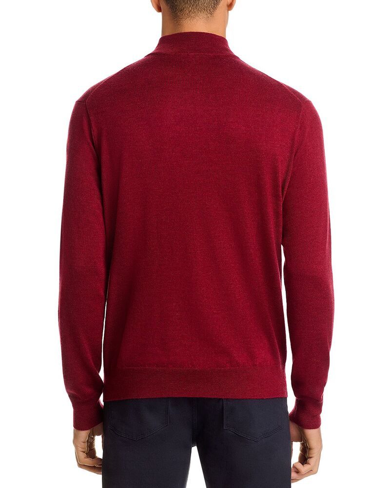ピーター・ミラー メンズ アウター ニット・セーター ハーフジップ スエード Peter Millar Autumn Crest Suede Trim Quarter Zip Sweater Brick Red レッド