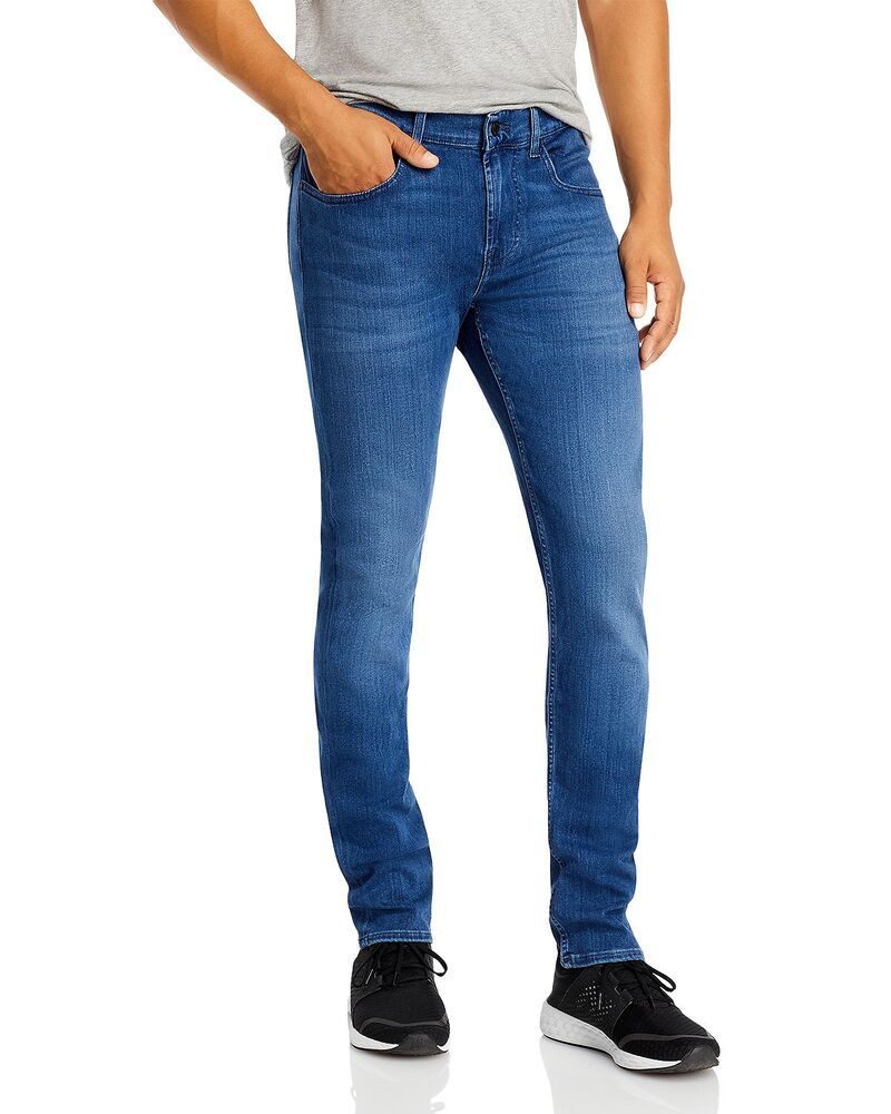 セブンフォーオールマンカインド メンズ ボトムス デニムパンツ スリムフィット プラスサイズ ジーンズ 7 For All Mankind Luxe Performance Pluslimmy Tapered Slim Fit Jeans Mid Blue ブ