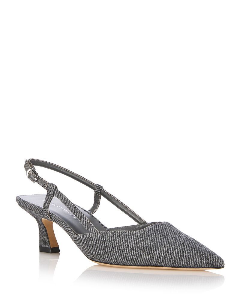 スチュアート ワイツマン レディース シューズ パンプス Stuart Weitzman Womens Vinnie 50 Slingback Pumps BlackWhite ホワイト