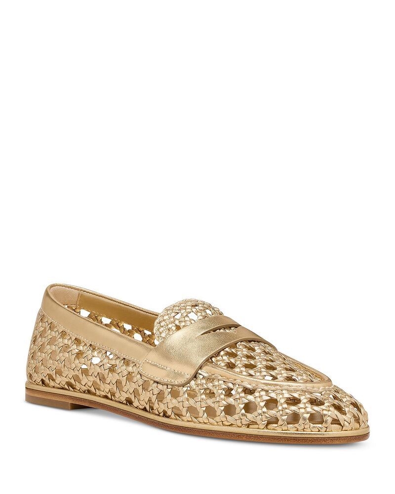 スチュアート ワイツマン レディース シューズ スリッポン・ローファー Stuart Weitzman Womenspencer Woven Loafers Golden 102,190円