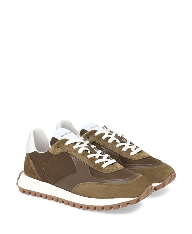 ジャンヴィト ロッシ レディース シューズ スニーカー Gianvito Rossi Womens Gravel Sneakers Brown suede and calf ブラウン