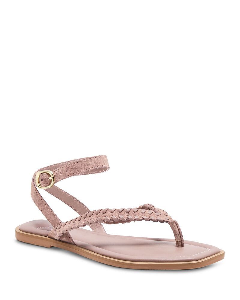 フリーピープル レディース シューズ サンダル Free People Womens Waverly Whipstitch Thong Sandals Pearl Blush Suede パール
