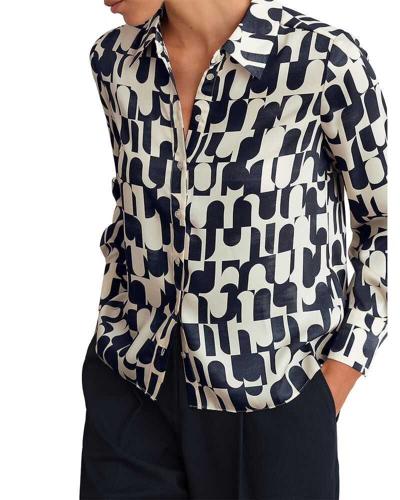 ホッブスロンドン レディース トップス シャツ HOBBS LONDON Velma Shirt Blue Cream クリーム